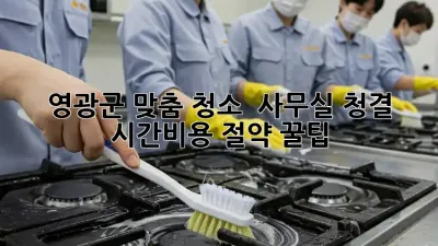 영광군 맞춤 청소! ✨ 사무실 청결, 시간&비용 절약 꿀팁 🍯