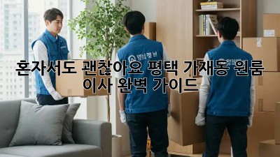 혼자서도 괜찮아요! 평택 가재동 원룸 이사 완벽 가이드